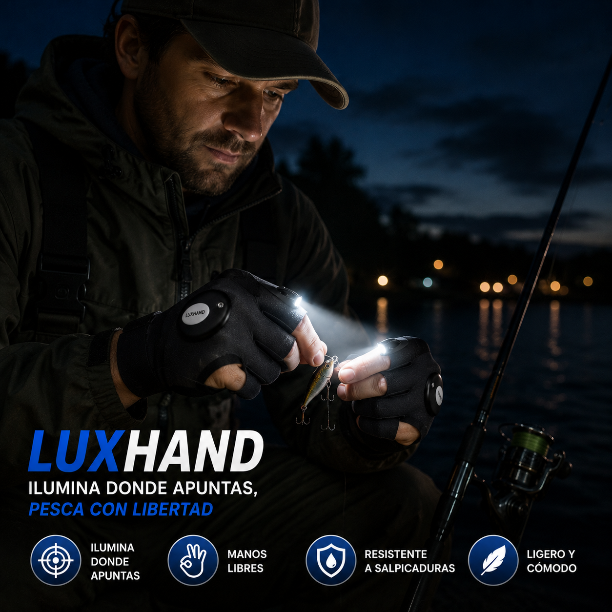 LuxHand | Guante Linterna LED Manos Libres para Trabajo